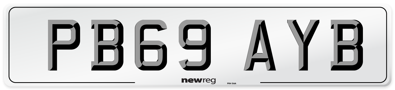PB69 AYB Number Plate from New Reg